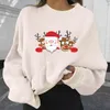 Moletom mole feminino Mulheres Mulheres Vintage Feminina Pullover de Pullover de Natal Mulheres Túnica Longa Túnica Túnica Mulher Roupas