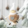 Christmas Decorations 2022 Year Gift Cute Plush Ball Pendant Mini Snowman Hanging Pompom Doll Xmas Tree Ornament Decor