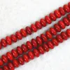 Perles en gros élégant naturel rouge corail 2 4mm 4 6mm 5 8mm Abacus Rondelle forme mode bijoux en vrac faisant 15 pouces B661