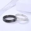 Wedding Rings 2Pcs Love Heart Electrocardiogram Couple Open For Women Men Lover Black Silver Color Engagement Valentine'Day Gift