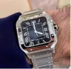 2022 zegarek męski kwadrat 40mm zegarki mechaniczne ze stali nierdzewnej etui i bransoletka moda męskie zegarki męski zegarek na rękę