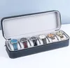 Watch Boxes 12 Slot Box Stand Men Portable Zipper Display Case Holder Storage Faux Leather Gift Jewelry Black