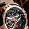 Zegarstka Rafa Tiger/RT Rose Gold Automatyczne zegarek dla mężczyzn Design Design Mechaniczna bransoletka Relogio Masculino RGA3591