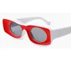 Okulary przeciwsłoneczne Vintgae prostokąt moda kobiety kwadratowe okulary przeciwsłoneczne owalne soczewki kochanka odcienie letnie akcesoria UV400