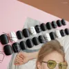 False Nails Fake Glossy Black And White Nail Stickers Finished 24 With Glue SANA889