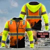 Męskie bluzy z kapturem Orange Roofer Man - Niestandardowa nazwa 3D drukowana z kapturem unisex męskie bluza streetwear zip pullover casualna kurtka szejk -659