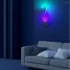 Tafellampen RGB muzieknoot sfeer lichten USB SMART App Control Dimable Symphony Wall Led Gifts Slaapkamer Bar Art Decor