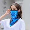 Bandanas Protetor solar respirável Triângulo impresso Towel Summer Sedk Máscara de face Mágica Chaveira Caveira Capa de caveira Ciclismo Bandana Esportes ao ar livre