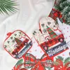 أذرع الفرن 2022 عيد الميلاد القفاز المعزول عيد الميلاد ديكور ميكروويف وسادة القفازات