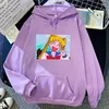 Sudaderas con capucha para mujer, moda Harajuku, Sudadera con capucha blanca para mujer, ropa Kawaii, Color caramelo, Sudadera con capucha con estampado de dibujos animados coreanos, jersey de bolsillo