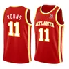 Custom College Wear 75th Trae 11 Young Jersey Spud 4 Webb Basketball Jerseys 2021/2022 Embroidery S Men Black Red White S M L XL XXL High Quali