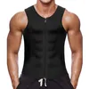 Shaper do corpo masculino Shaper masculino Use colete neoprene suando abdômen zíper emedecedado fitness sauna terno de espartilho camisetas