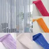 Rideau 100 CM X 200 CM couleur unie rideaux ligne de fil pour salon porte mur fenêtre panneau gland décoration de la maison
