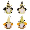 Honeybee Party Festival Gnome Plush Toys with Lighted Mr and Mrs Spring Gnomes Ornaments World Bee Day Decor