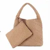 Evening Bags Oversized Women's Handbags High Quality Designer Set Fashion Wallets Luxury Handwoven Shoulder