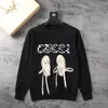 Luxury men's sweaters Fashion letter jacquard man high-end casual round neck versatile wool knit sweater