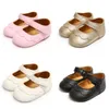 Athletic Shoes Baby Girls Fashion Solid PU Leather 0-18M Infant Born Toddler Spring Fall Casual Cute Princess Ballet Flats