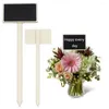 Fournitures de fête 20 pièces Mini tableau noir en bois jardin fleurs plantes étiquettes décor écriture avis Message signes tableau noir pour fête de mariage