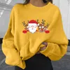 Moletom mole feminino Mulheres Mulheres Vintage Feminina Pullover de Pullover de Natal Mulheres Túnica Longa Túnica Túnica Mulher Roupas