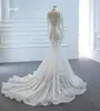 Mermaid Wedding Jurk Bridal White Jurk Luxe kristaljurk SM67140