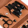 مجموعات فن الأظافر Clipper Set Pedicure Kit 16pcs/مجموعة من الفولاذ المقاوم للصدأ مانيكير للرجال النساء مع علبة السفر الجلدية