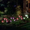 6 pièces lampe de jardin de lys solaire LED étanche paysage Simulation fleur lumières décoratives pour jardin/maison de campagne/pelouse
