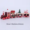 Christmas Decorations Wooden Train Ornament Navidad Decor For Home Santa Claus Gift Toy Craft Table Xmas 2022 Year