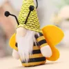 Honeybee Party Festival Gnome Plush Toys with Lighted Mr and Mrs Spring Gnomes Ornaments World Bee Day Decor