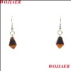 Dangle Chandelier Petit Dangle Lustre Boucles D'oreilles Pierre Naturelle Perle Améthyste Cristal Unakite Tendance Eardrop Pour Femme G Mjfashion Dhnbf