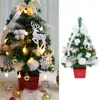 Decorações de Natal Luz ornamental corda PVC LED de mesa brilhante decoração de pó Props Tree 1 Conjunto