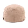 Bérets Peaky Blinders classique solide été homme casquette décontracté mode rétro coton visière casquettes printemps chapeau 2022 Vintage béret plat
