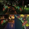 6PCS Lampa słoneczna Lampa ogrodowa LED Wodoodporna symulacja krajobrazu Flower Dekoracyjne światła dla ogrodu/wiejskiego domu/trawnika