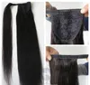 Clipe natural brasileiro em extens￣o de rabo de cavalo em torno de longos cabelos de cavalo de cavalo de cavalo longo de 28 polegadas de cabelo humano 100g 120g 140g 160g Diva1