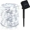 Cordes Yohencin Blanc 10M 100pcs LED étanche solaire décorative pour les fêtes de Noël jardin fée lumières en plein air