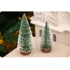 Décorations de Noël 2PCS Pin Tree Decoration Mini Festive Atmosphere Desktop Small Window Table