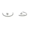 스터드 귀걸이 디자인 패션 매력 CHAM CZ Crystal Long Bar 반짝이는 모조 다이아몬드 큰 귀걸이 925은 보석 여성