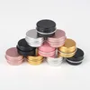 Empty Mini 5g Aluminium Jars Metal Pink Gold Black Silver Sample Lip Balm Cream Mask Tin Case Makeup Container 5352pcs DAT488