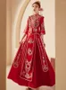 エスニック服2022ウェディングガウン中国スタイルの花嫁タッセルトーストドレスクラシックレッドサテン刺繍チョンサム