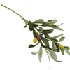 Decorative Flowers 3pcs/set Artificial Olive Tree Branches With Fruit Leaves For Home Party Wedding DIY Decoration Plants Wreath