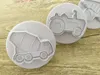 Pişirme Kalıpları 4pcs 3D Araç Düzlemi Çerez Kesici Bisküvi Kalıp Tren Taşıt Taşıma Pul Piston Şeker Şirketi Fondan Kesiciler