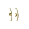 스터드 귀걸이 디자인 패션 매력 CHAM CZ Crystal Long Bar 반짝이는 모조 다이아몬드 큰 귀걸이 925은 보석 여성