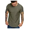 T-shirt da uomo Camicia Abbigliamento estivo T-shirt sportiva bianca in tinta unita Slubby Uomo Uomo Top Tee Maglietta lunga per uomo # 40