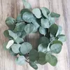 Decorative Flowers Simulate Eucalyptus Leaf Artificial Greenery Holiday Greens DIY Christmas Decoration Vases For Home Garden Wedding