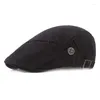 Bérets Peaky Blinders classique solide été homme casquette décontracté mode rétro coton visière casquettes printemps chapeau 2022 Vintage béret plat
