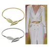 Belts Womens Stretch Chain Leaves Belt Skinny Waist Elastic Stretchy Decorative Dress Fashion Band For Pants Wedding