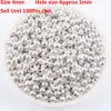 100pcs 3-8 mm metalowe żelazne koraliki do biżuterii tworzący luźny otwór do balowy 1-3 mm bransoletki biżuterii komponenty DIY BH306