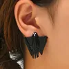 Halloween Party Hanging Ghost Charm Decoration Wind Stud Earrings for Women Easter Face Pin Black and White Earring