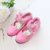 Chaussures plates Rose Rose Rouge Orange Enfants Princesse Bébé Filles Enfants Arcs Strass En Cuir Partie 3-15T