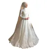 2023 Luxury Crystal Beading Wedding Dress med löstagbar tåg Scoop Neck Ball Gown Brudklänningar Sop Train Custom Made Arabic Dresses
