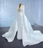 Meerjungfrau-Brautkleid mit Perlen, abnehmbares Brautkleid SM67251